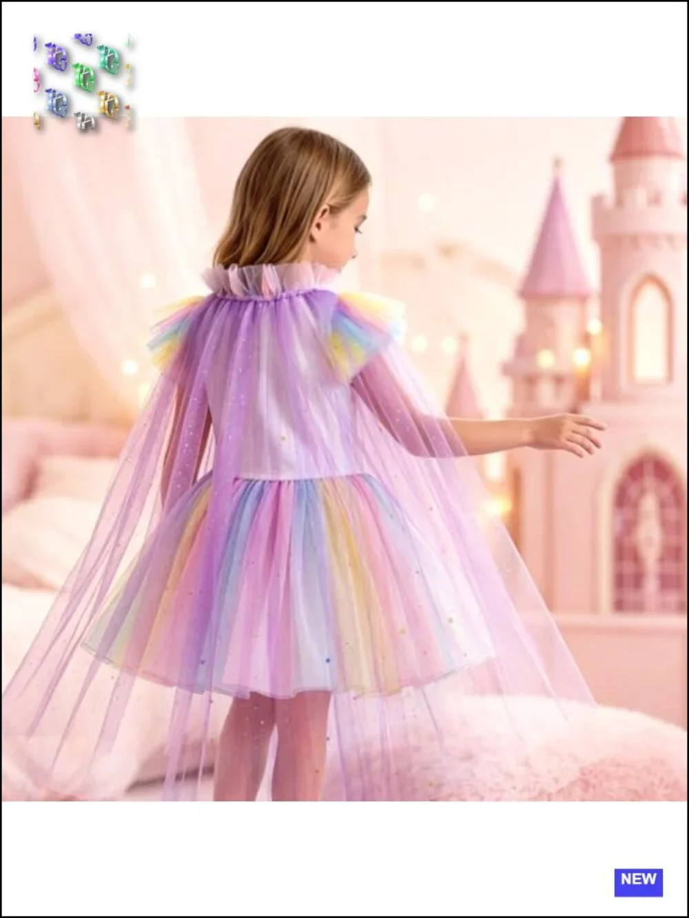 Princess Dress Up Trunk for Girls 3-8, 16-Piece Pretend Play Costume Set